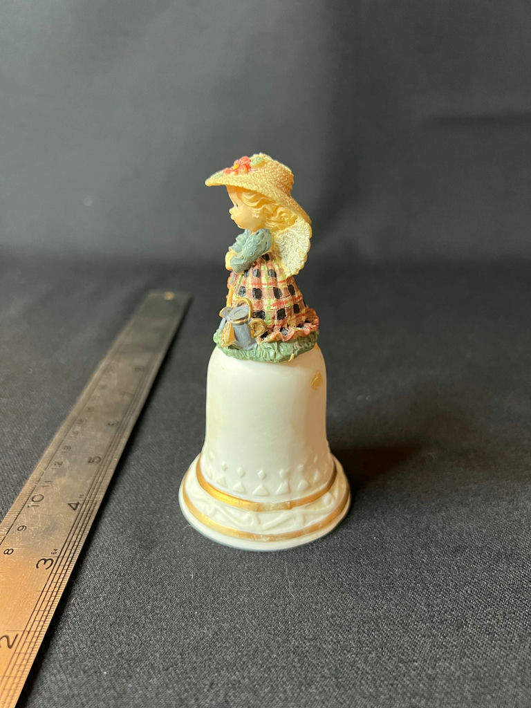 Ceramic bell with angel girl figurine on top - image 2 of 6