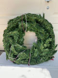 Vintage Evergreen Christmas cherub wreath and decorative greens with candle and vases - thumbnail 7 of 12