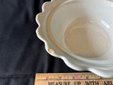 Glass vase and scalloped white ceramic bowl - thumbnail 4 of 8