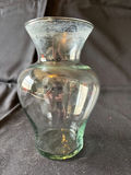 Glass vase and scalloped white ceramic bowl - thumbnail 1 of 8