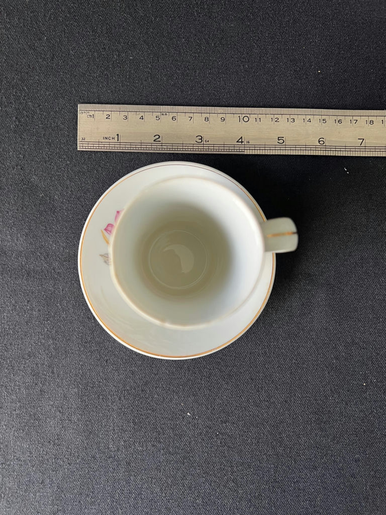 Assorted stemmed glasses and vintage floral porcelain cup with saucer - image 9 of 12
