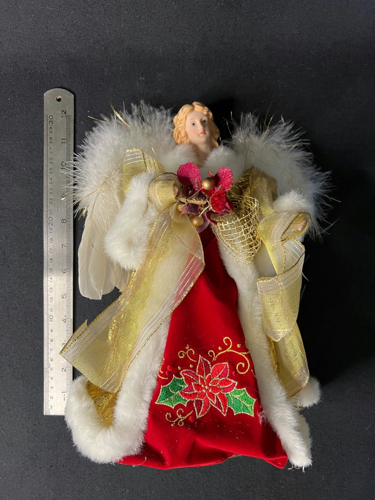 Vintage angel figurines and a boxed fiber-optic angel ornament - image 8 of 20