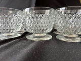 Vintage Diamond-pattern pressed glass cocktail set and glass butter dish - thumbnail 6 of 16
