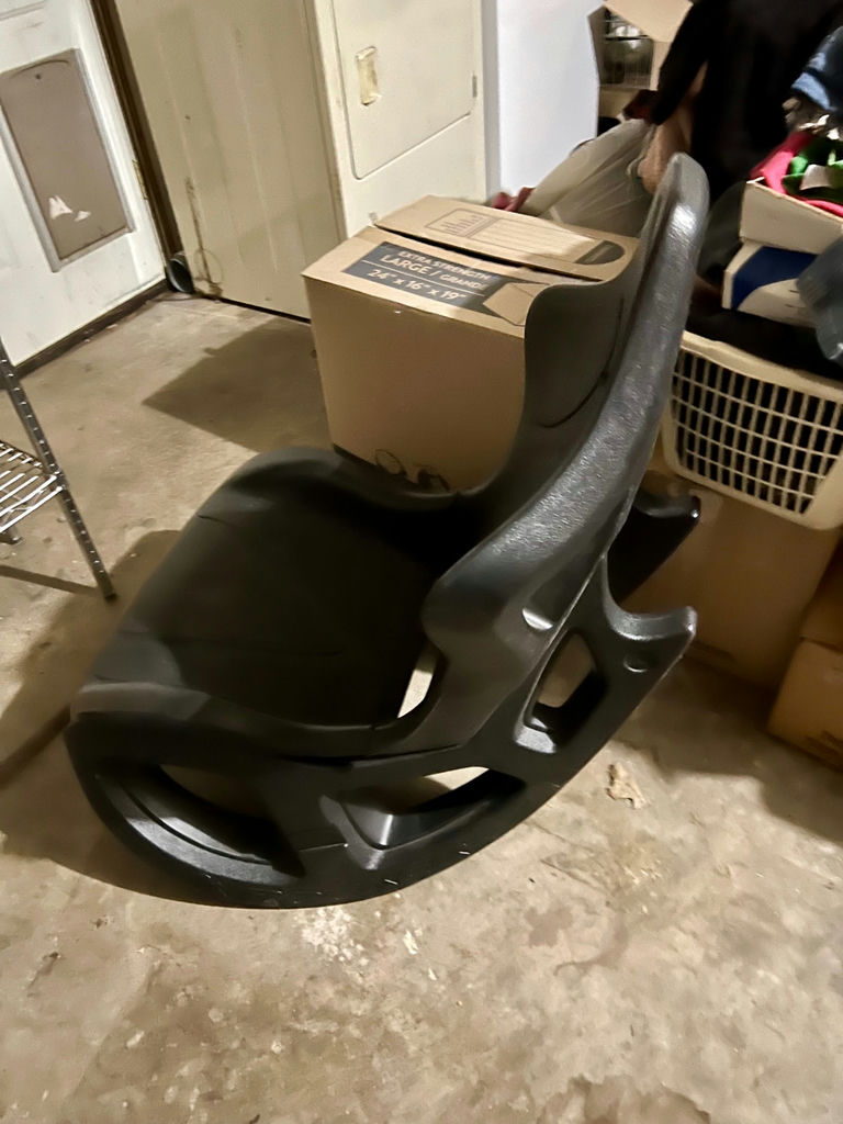 Black plastic racing bucket seat - image 3 of 3