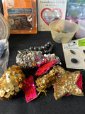 Assorted vintage embroidery kits, floss, beads, and craft supplies - thumbnail 11 of 11