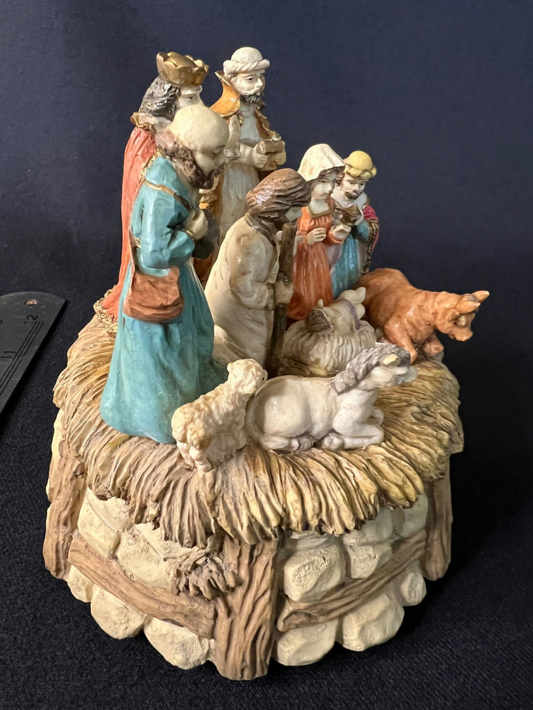 Clay Nativity Scene Figurine Set and Nativity Music Box - image 13 of 14