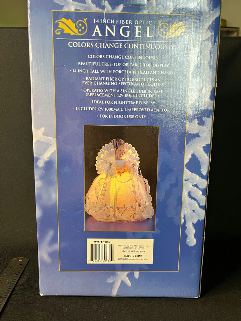 Vintage angel figurines and a boxed fiber-optic angel ornament - image 3 of 20