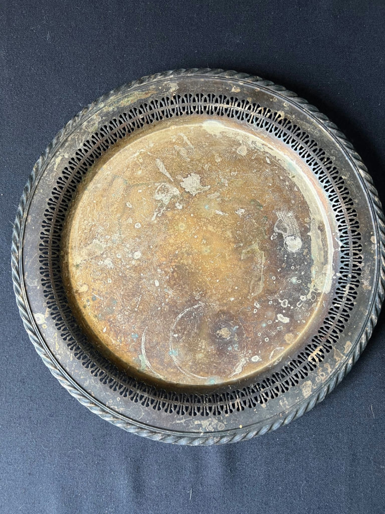 Vintage Silver-plated serving tray and gallery tray - image 4 of 5