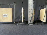 Floral embossed ceramic tiles on metal display stands, sculpted ceramic yellow rose - thumbnail 7 of 13
