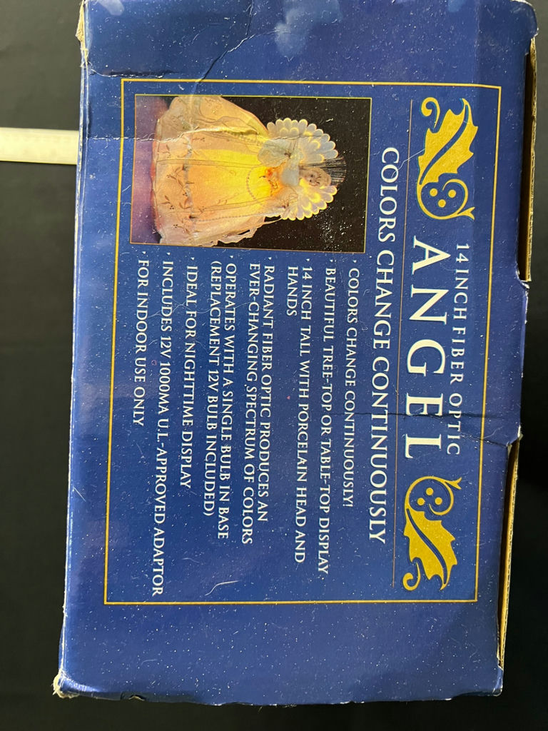 Vintage angel figurines and a boxed fiber-optic angel ornament - image 6 of 20