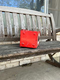 Vintage red metal railway signal lantern - thumbnail 3 of 6