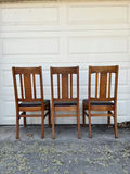 Antique Victorian Round Oak Pedestal Claw Foot Dining Set - thumbnail 4 of 10