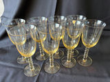 Vintage Amber-tinted stemmed wine and coupe glasses - thumbnail 7 of 10