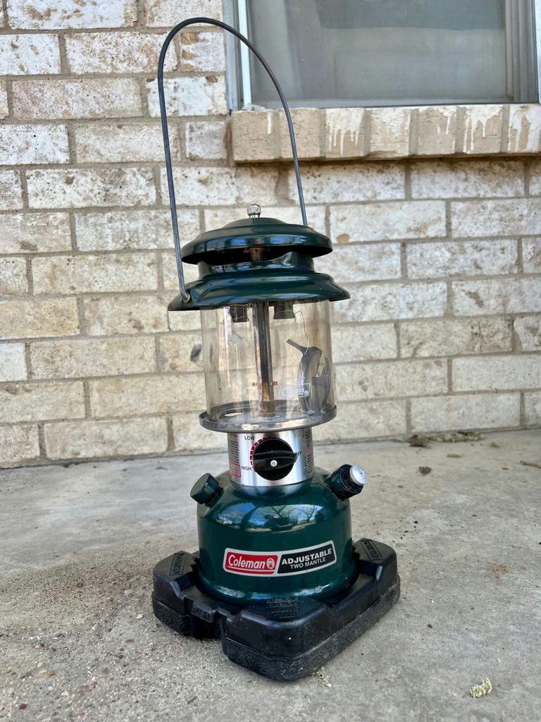 Coleman camping lantern and matching green fuel container - image 5 of 6