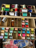 Vintage sewing kit with buttons, threads, zippers and craft trims - thumbnail 2 of 13