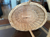 Vintage wicker basket with handle, vintage wicker laundry basket and painted farm tote - thumbnail 21 of 23