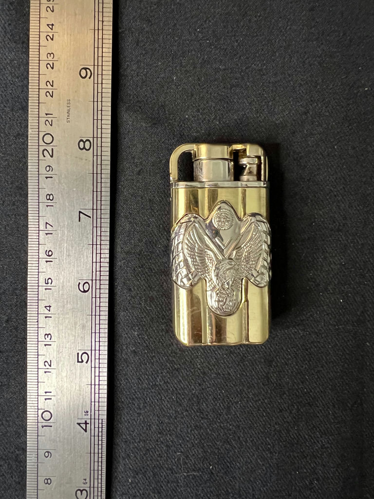 Vintage Casio Edifice EF-104 quartz watch and Vintage eagle-embossed lighter - image 5 of 8