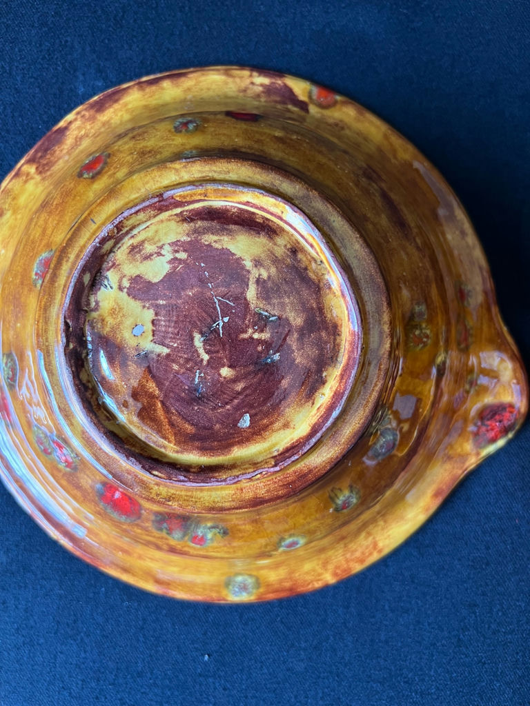 Mid-century, California Pottery mini pitcher with bowl and decorative angel relief plaque - image 5 of 9