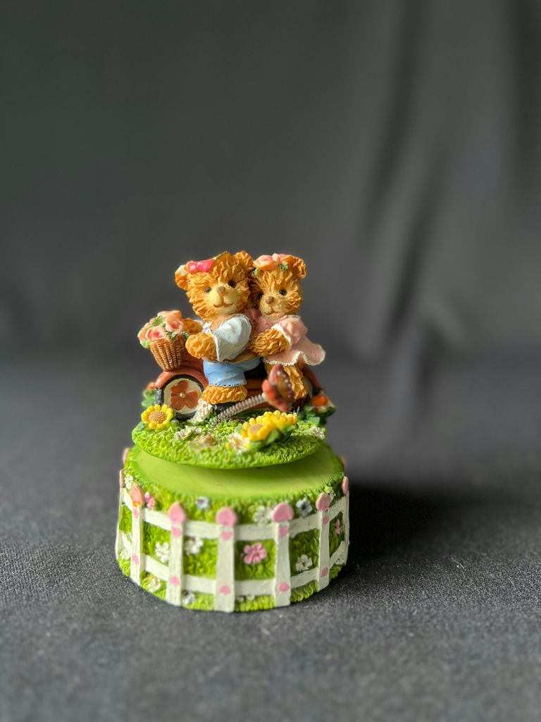 Assorted miniature decorative figurines and music box - image 1 of 19