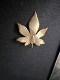 Gold-toned leaf-shaped pendants - thumbnail 5 of 7