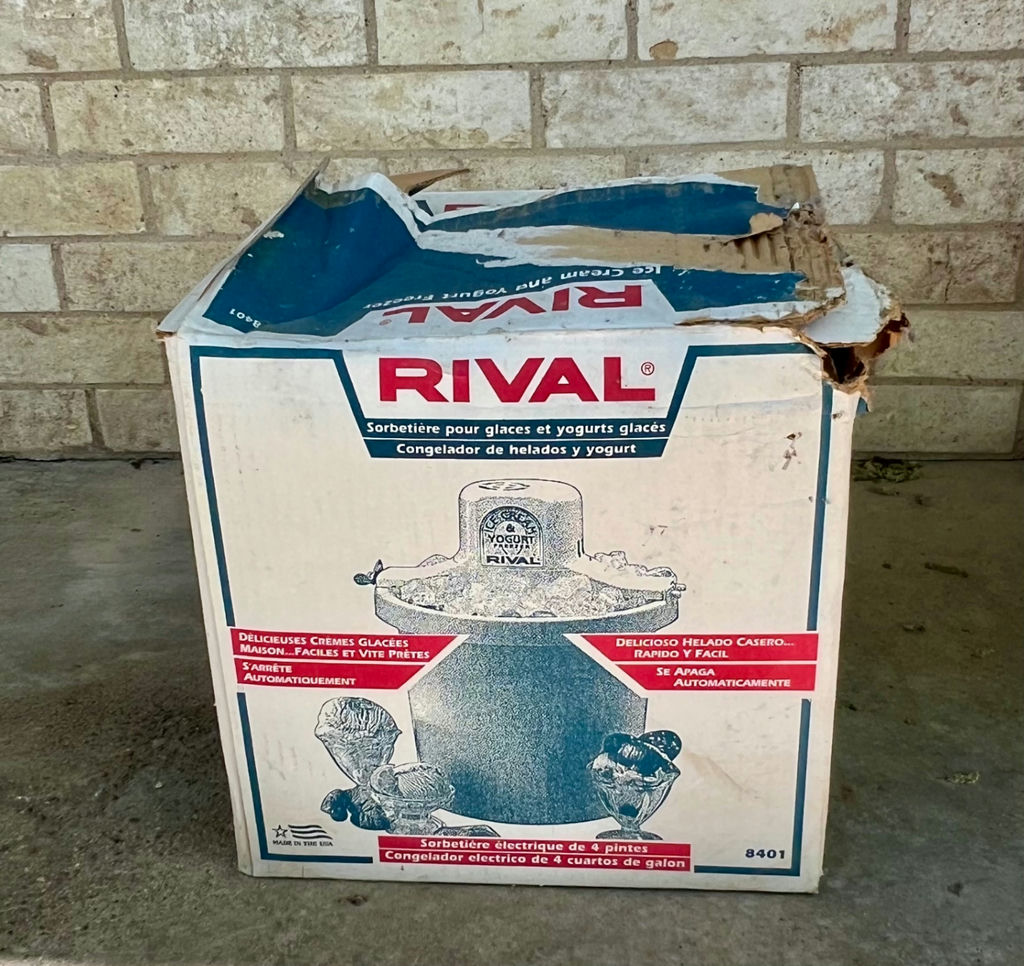 Toaster oven and 2 Rival ice cream makers with accessories and boxes - image 10 of 13