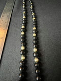Beaded necklace collection in blue, black and gold tones - thumbnail 5 of 12