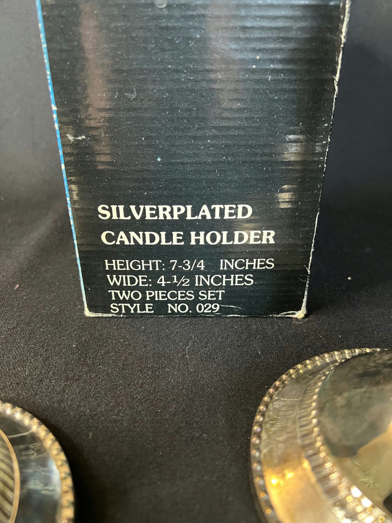 Vintage Candle Garden centerpiece with glitter evergreen trees and silver-plated candlesticks - image 10 of 11