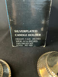 Vintage Candle Garden centerpiece with glitter evergreen trees and silver-plated candlesticks - thumbnail 10 of 11