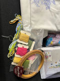 Assorted vintage embroidery kits, floss, beads, and craft supplies - thumbnail 5 of 11
