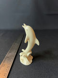 Decorative palm-tree lamp with nativity scene shade and Lenox dolphin figurine - thumbnail 8 of 11
