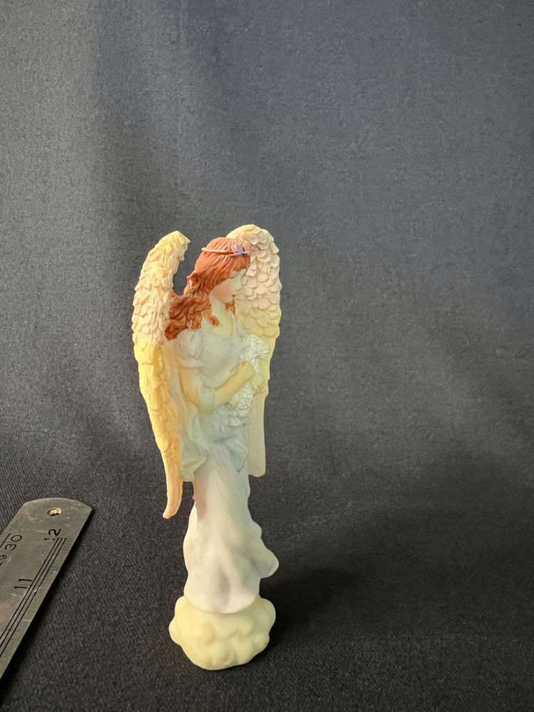Vintage Santa with Guitar Cookie Jar and ceramic Angel - image 11 of 12