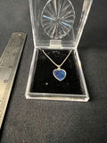 Heart-shaped blue pendant necklace - thumbnail 1 of 7