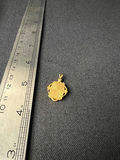 Gold-tone oval cameo pendant with profile portrait - thumbnail 5 of 5