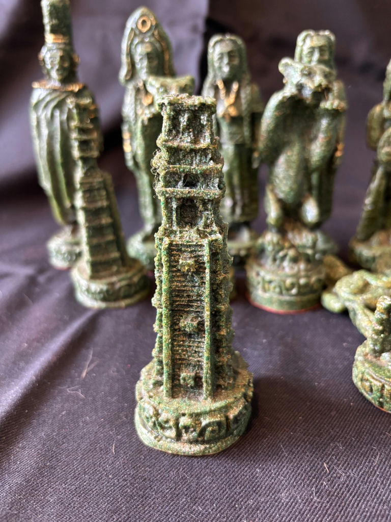 Vintage Aztec vs Conquistador chess pieces set - image 2 of 16