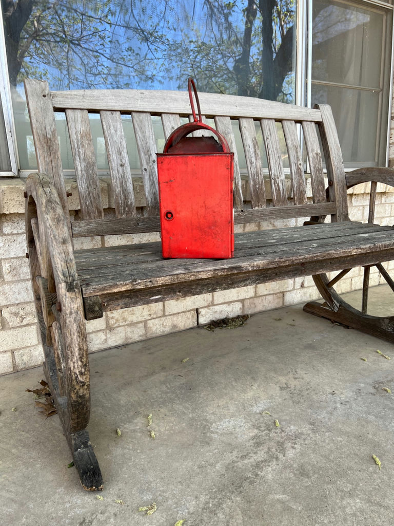 Vintage red metal railway signal lantern - image 2 of 6