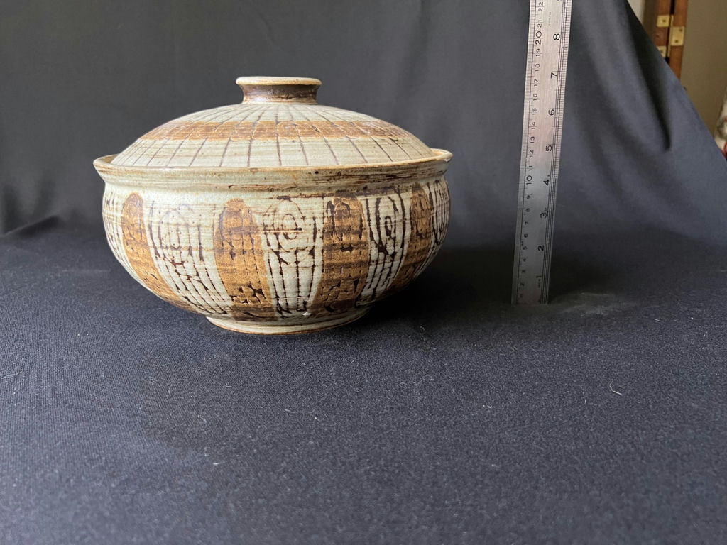 Vintage Pottery Bowl with Lid - image 4 of 4