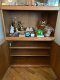Vintage wood display cabinet and metal book shelf  - thumbnail 3 of 6