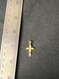 Vintage gold-tone cross pendant, filigree flower brooch, and rosebud pin - thumbnail 3 of 12