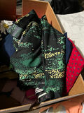 Assorted vintage fabrics and textiles: floral, plaid, satin, lycra, suede, lace - thumbnail 14 of 14