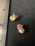 Assorted small earrings: crystal-stone and bead-cluster studs - thumbnail 6 of 9