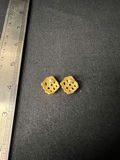 Gold-tone pearl cluster brooch with lattice earrings and gold-tone hoop earrings - thumbnail 7 of 10