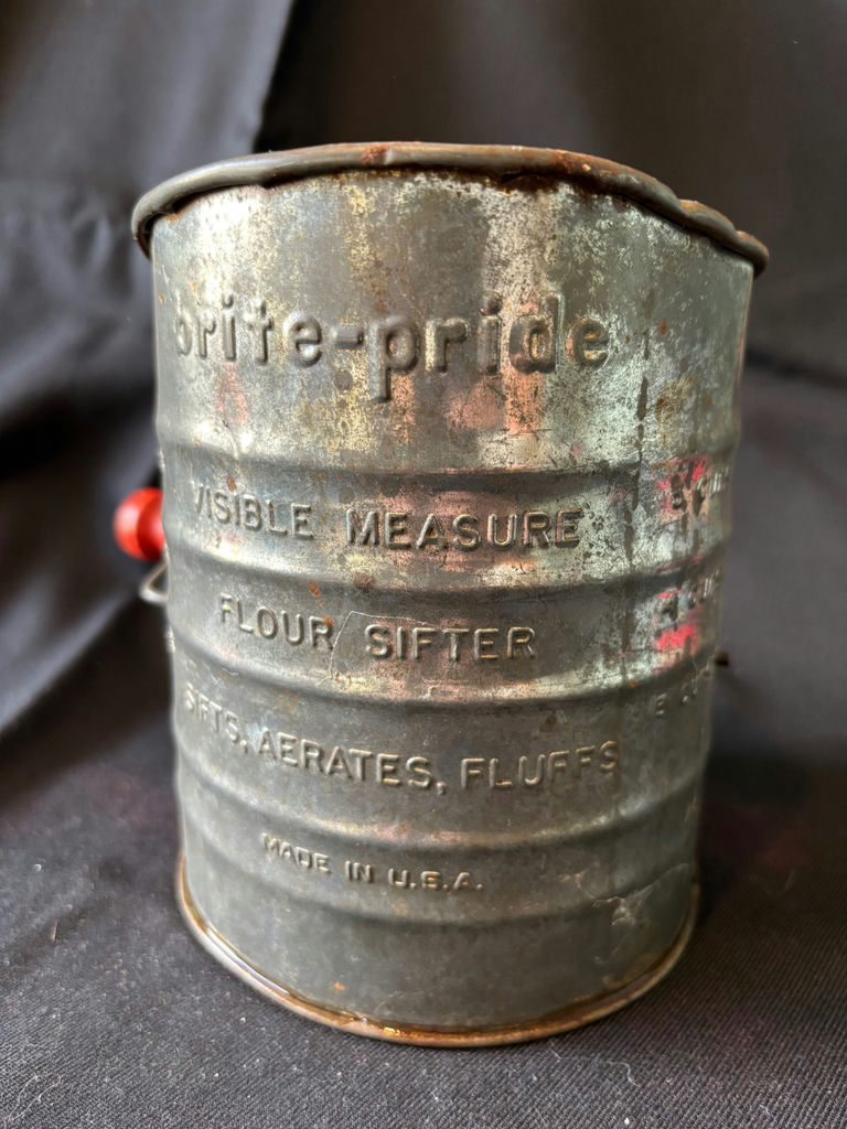 Vintage hand mixer and Antique flour sifter - image 6 of 6