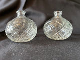 Crystal cake stand with matching dome, crystal candle holders and diamond cut salt and pepper shaker bottles - thumbnail 6 of 10