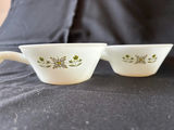 Mid-century, Milk Glass "Anchor Hocking Fire King" handled soup bowls - thumbnail 3 of 3