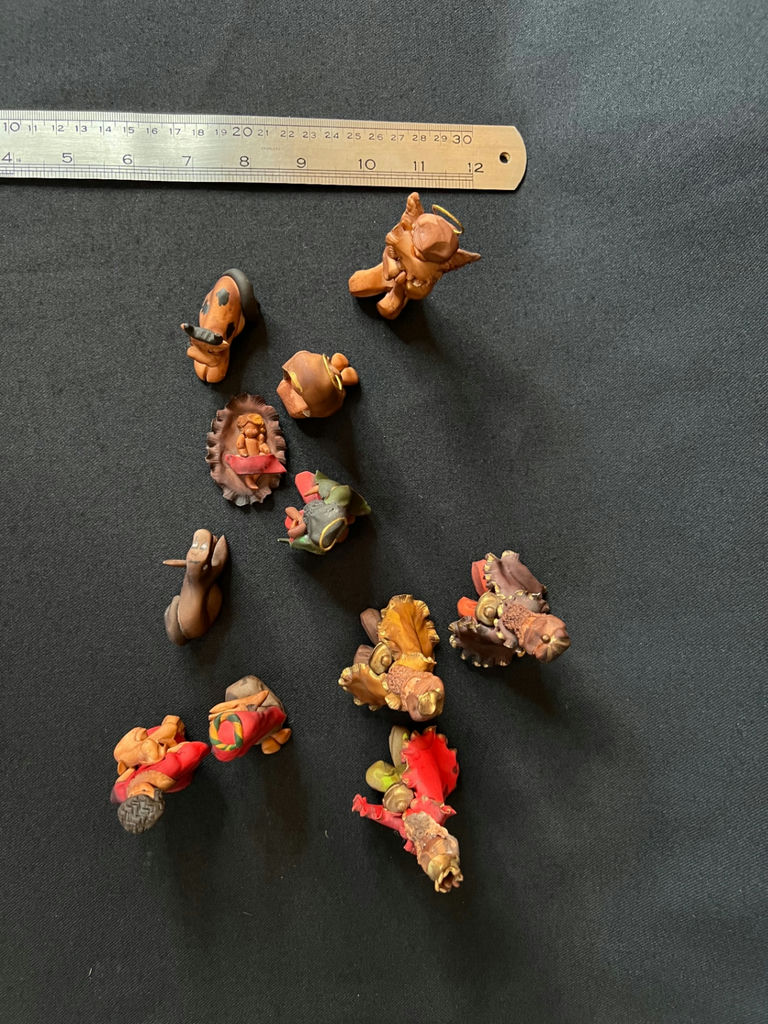 Clay Nativity Scene Figurine Set and Nativity Music Box - image 5 of 14