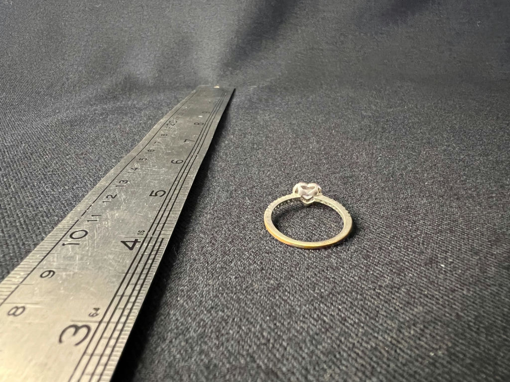 Heart-shaped cz engagement ring - image 3 of 6