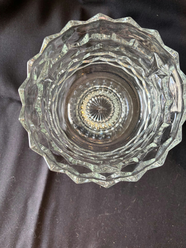 Etched Crystal Glassware: Vase and Pedestal Bowl - image 6 of 6