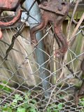 Antique hooks, bar, and chain hardware - thumbnail 2 of 7