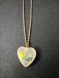 Three Gold-tone necklaces one with heart pendant with Yellow Rose - thumbnail 6 of 13