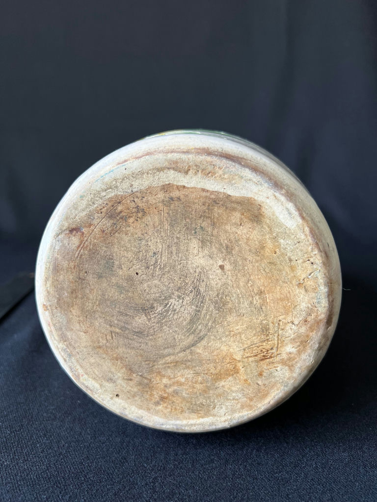 Ceramic pottery set: lemon-pattern vase, tulip-relief planter, and white bowl - image 3 of 9